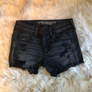 American Eagle distressed super stretch shorts